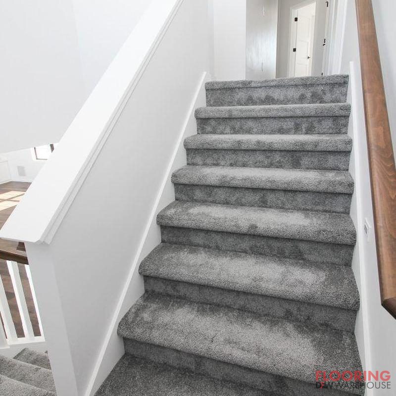Plush carpet on a staircase