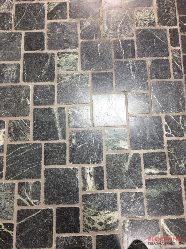 Marble and porcelain tile flooring