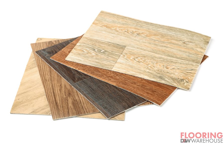 Luxury vinyl plank flooring samples